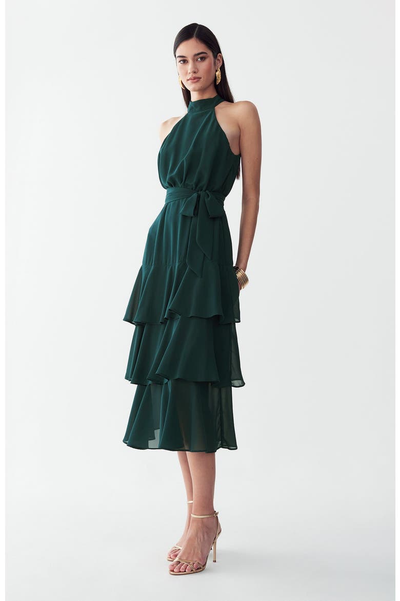 Tony Midi Dress, Alternate, color, Emerald