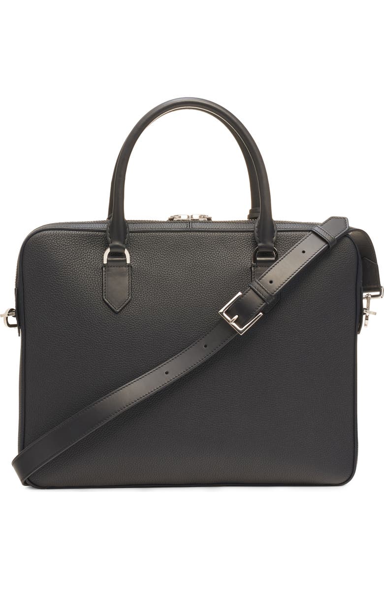 TOM FORD Elliot City Grained Leather Briefcase, Alternate, color, Black