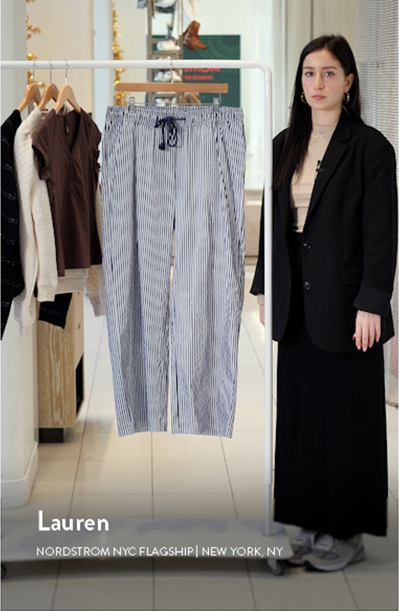 Seaside Stripe Wide Leg Drawstring Pants, sales video thumbnail