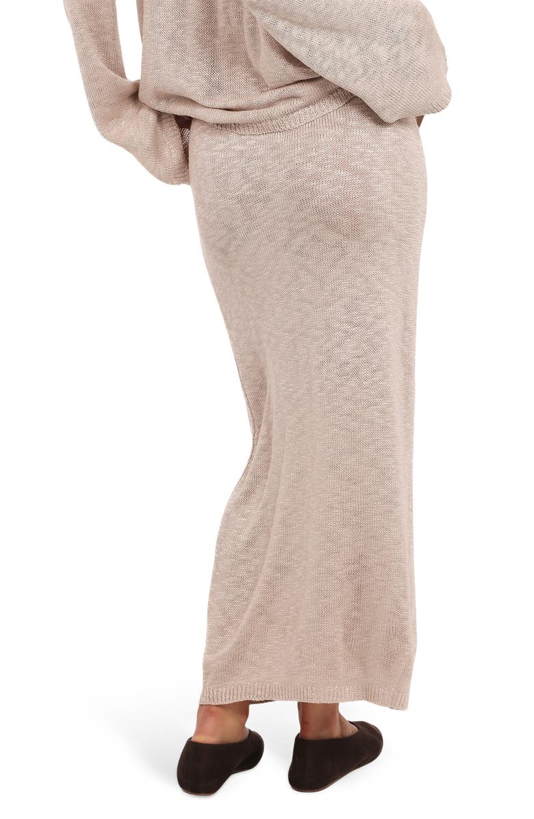 Petal & Pup Indya Knit Maxi Skirt, Alternate, color, Oatmeal