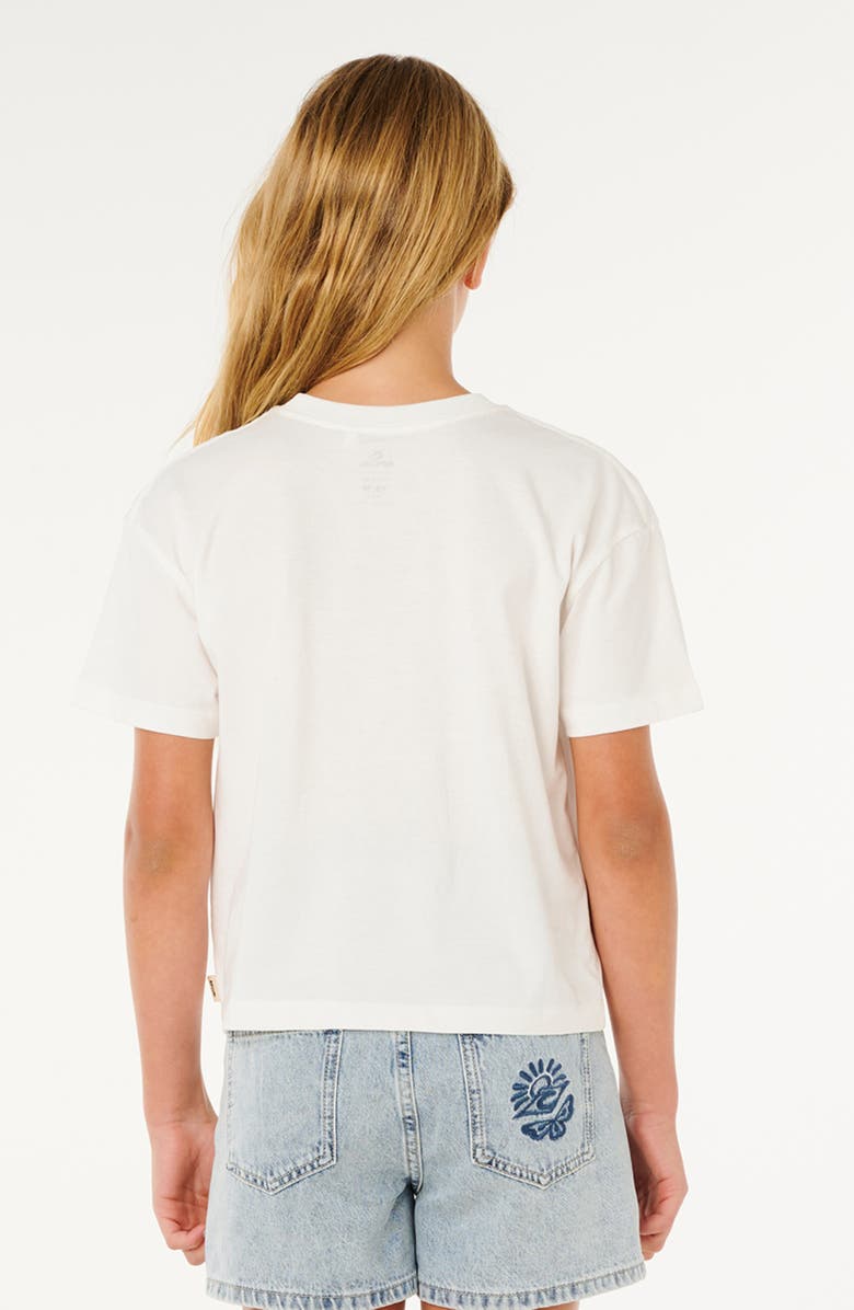 Rip Curl Kids' Sunshine Laid-Back Cotton Graphic T-Shirt, Alternate, color, Bone