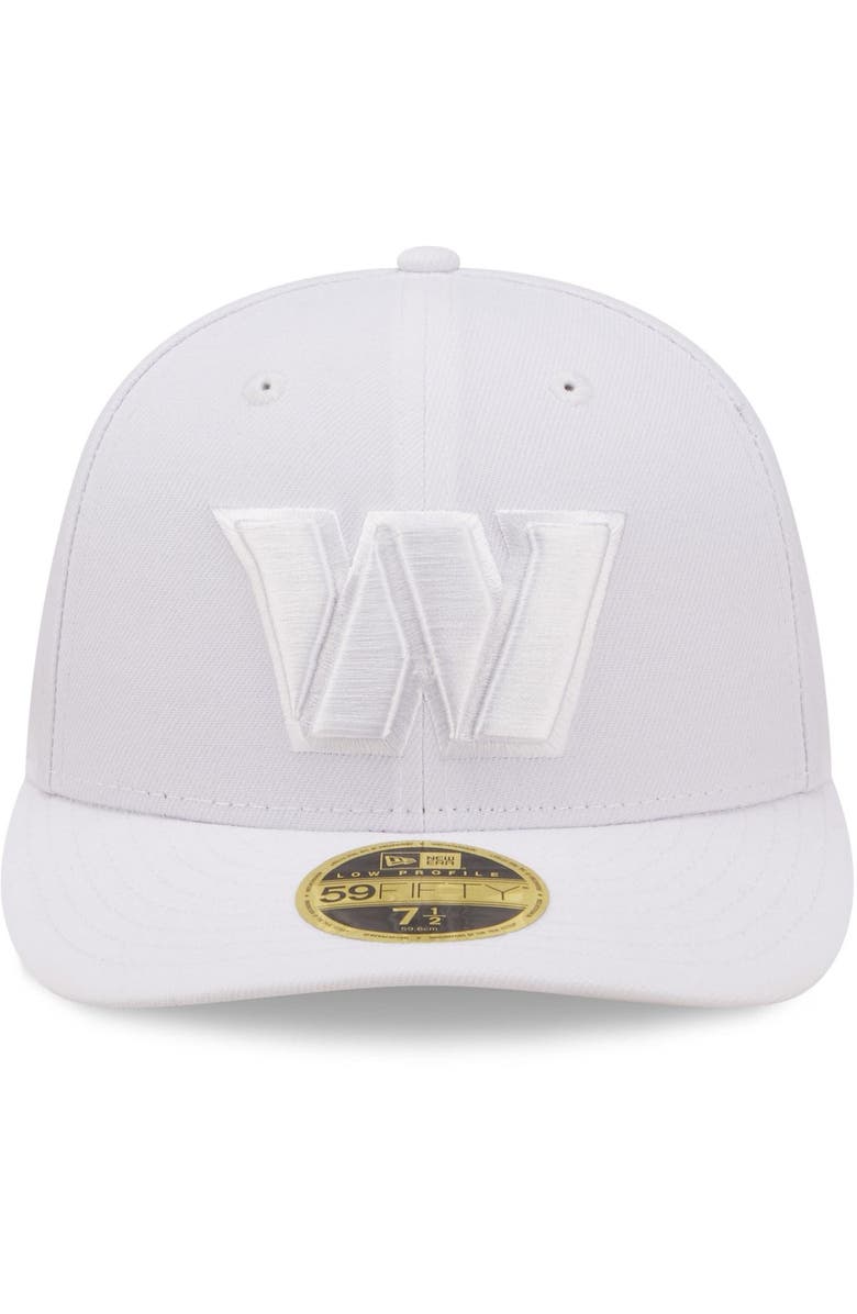 New Era Men's New Era Washington Commanders White on White Low Profile 59FIFTY Fitted Hat, Alternate, color, 