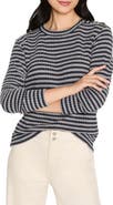 NIC+ZOE Texture Stripe Button Shoulder Top