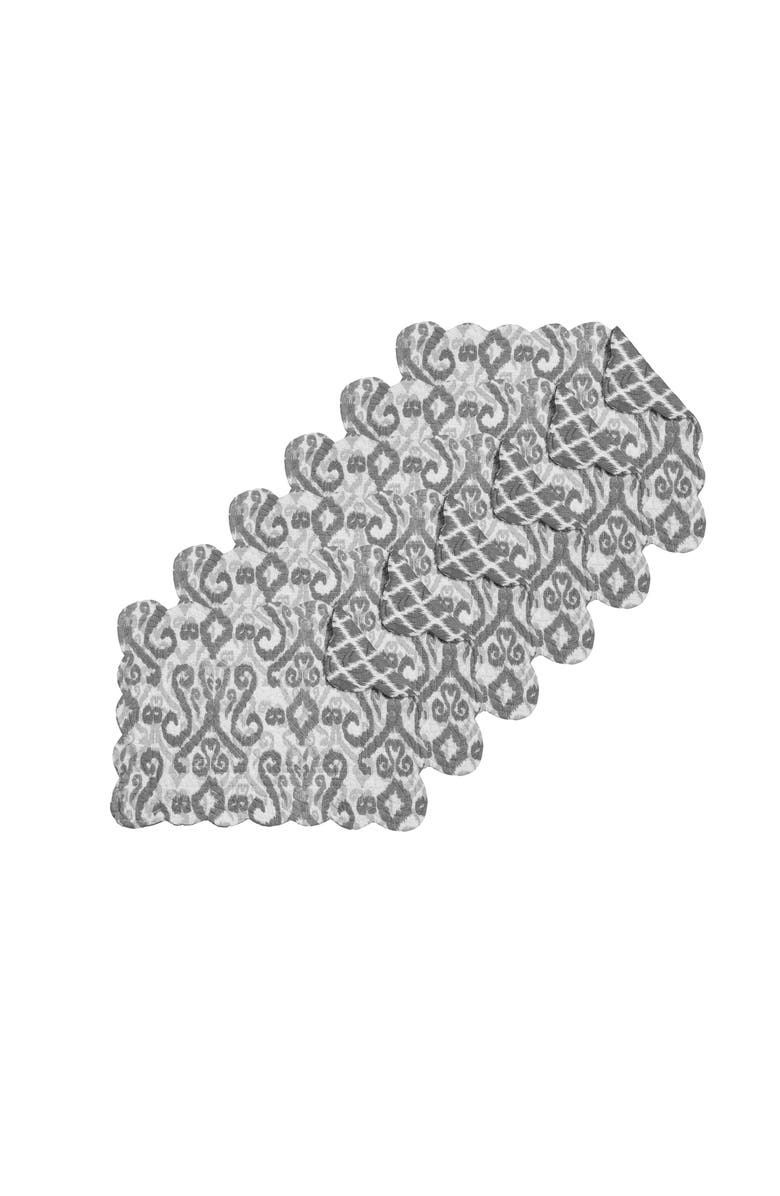 C&F Home Heather Placemats, Set of 6, Alternate, color, Grey