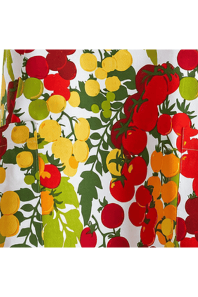 Garden Tomato Pinafore Apron Multi Cotton Everyday, Alternate, color, Red