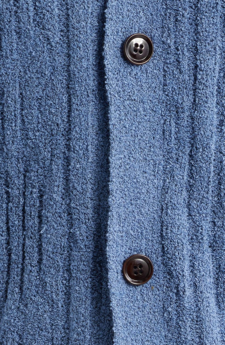 OAS Zefi Salamanca Texture Knit Short Sleeve Button-Up Shirt, Alternate, color, Blue