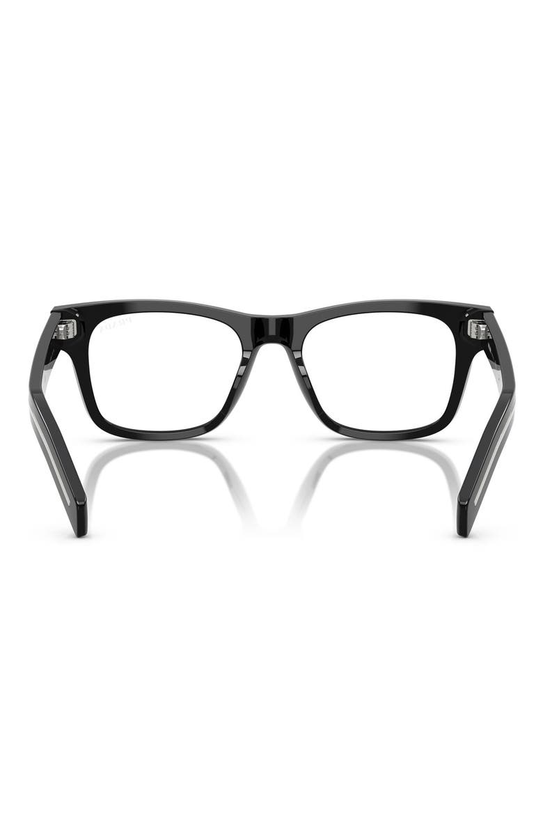 54mm Rectangular Sunglasses, Alternate, color, BLACK / CLEAR BLUE LIGHT