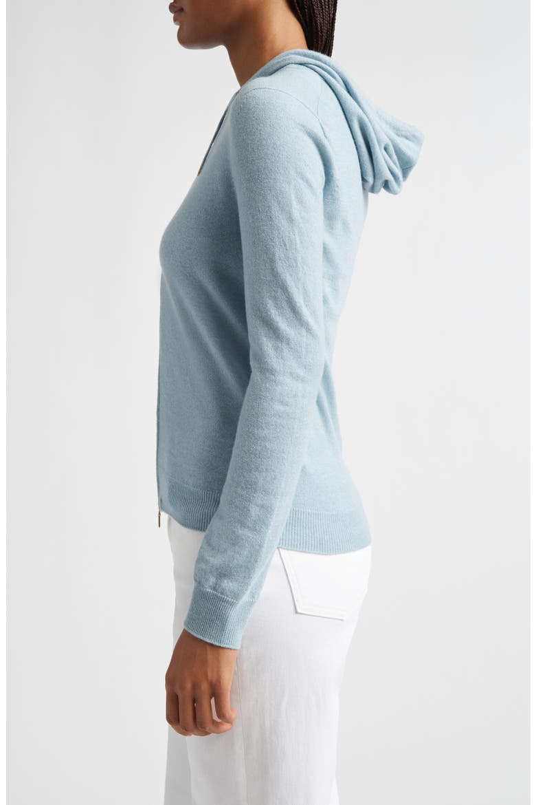 Cashmere Zip Hoodie, Alternate, color, 175 AQUA