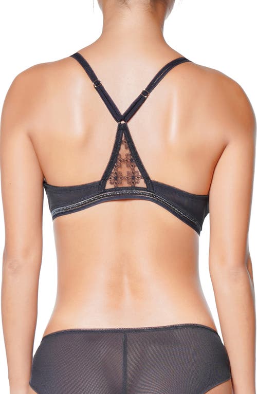 Huit Café Fleur Wireless Bra In Black