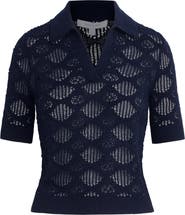Favorite Daughter The Courtside Open Stitch Polo Sweater