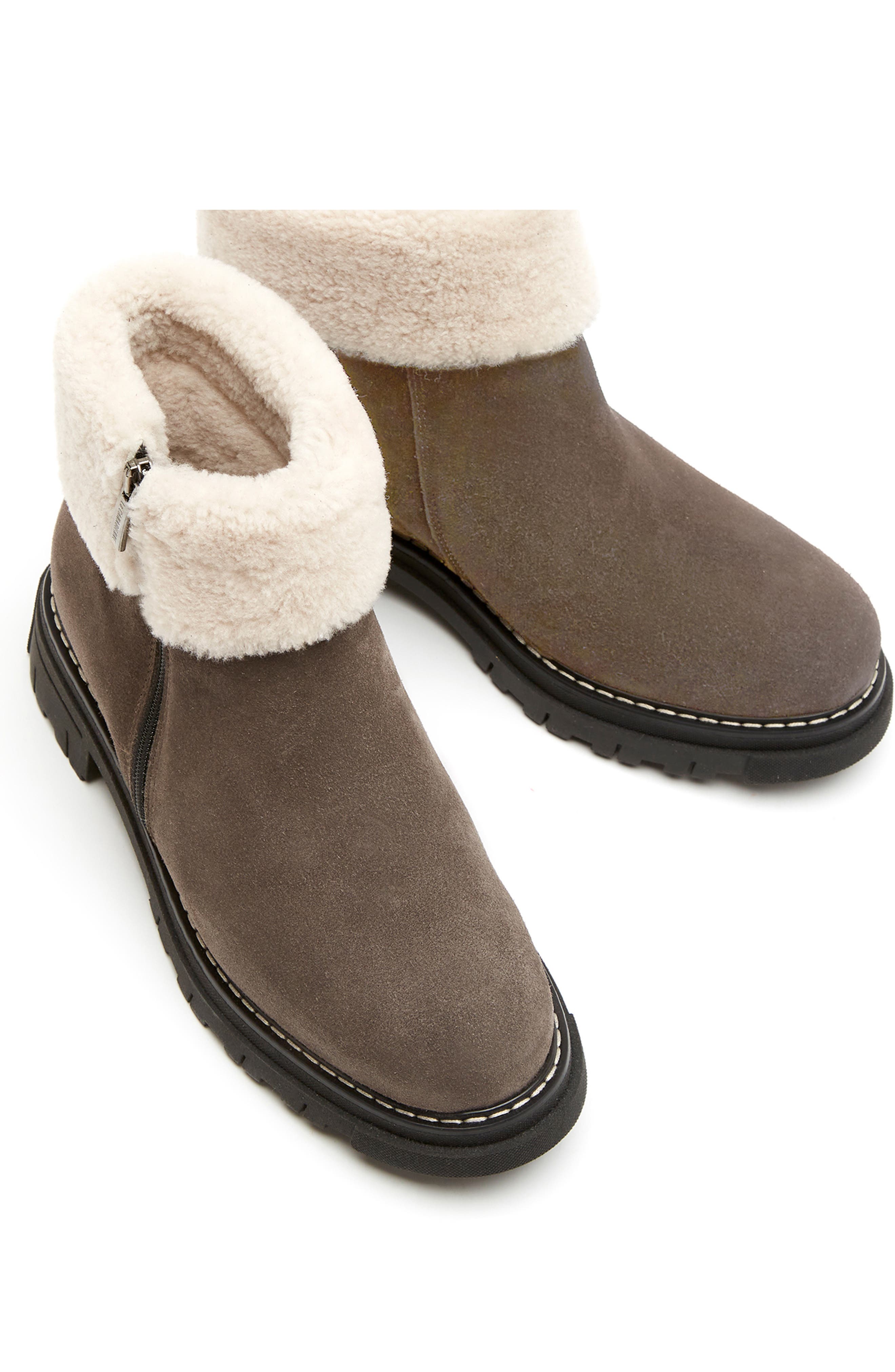 La Canadienne Declan Waterproof Genuine Shearling Boot, Alternate, color, Cement Suede