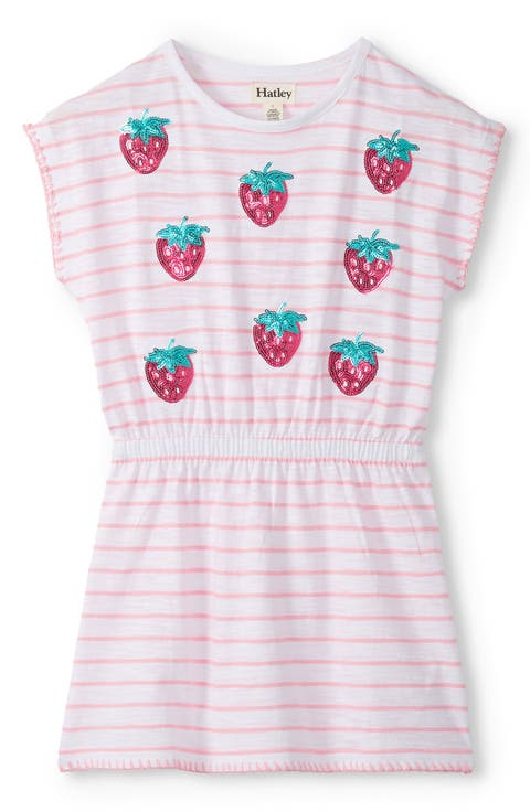 Kids' Strawberry Sequin Cinch Waist Dress (Toddler)