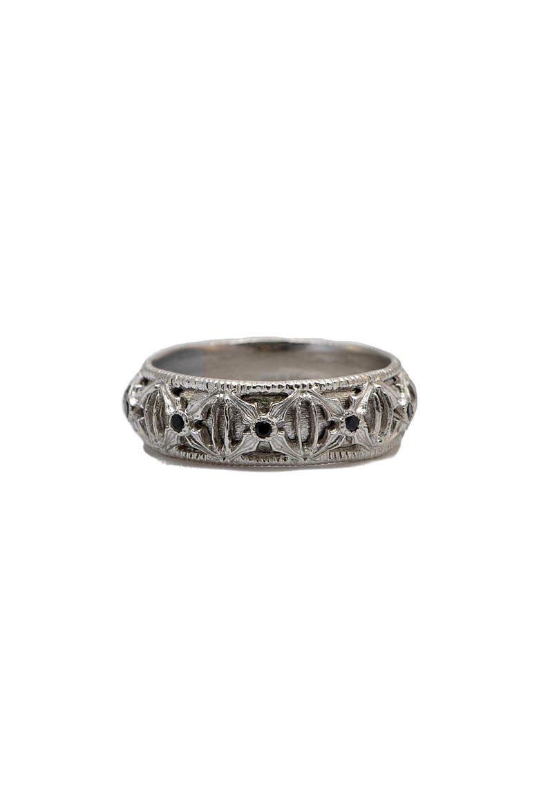 Romero Black Sapphire Ring, Main, color, SILVER