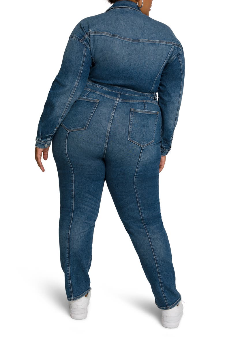 Committed to Fit Denim Jumpsuit, Alternate, color, BLUE190