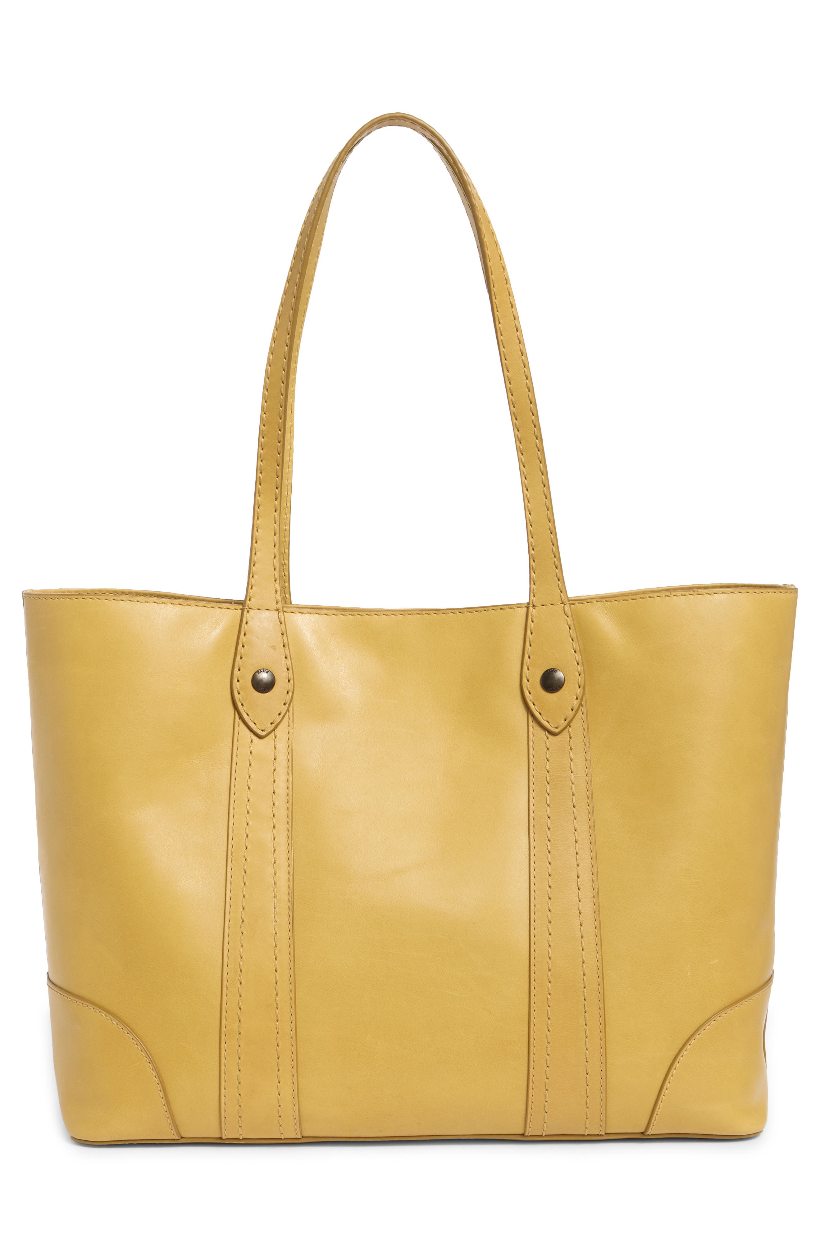 Melissa Leather Shopper Tote, Alternate, color, MUSTARD