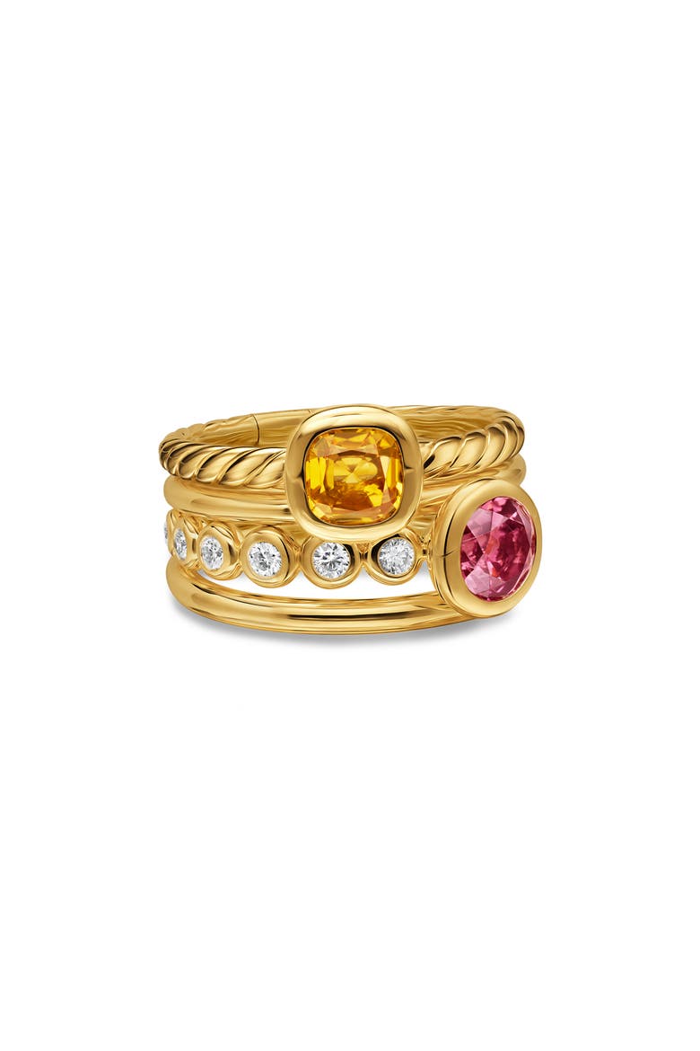 Dy Mercer® Color Stone Multirow Ring, 10mm, Alternate, color, GOLD