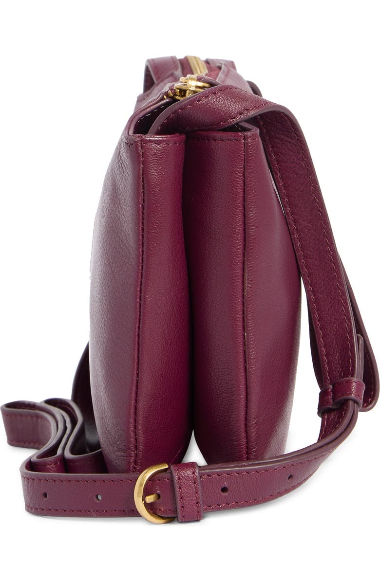 Vince Camuto Laney Leather Crossbody Bag, Alternate, color, Dark Pink