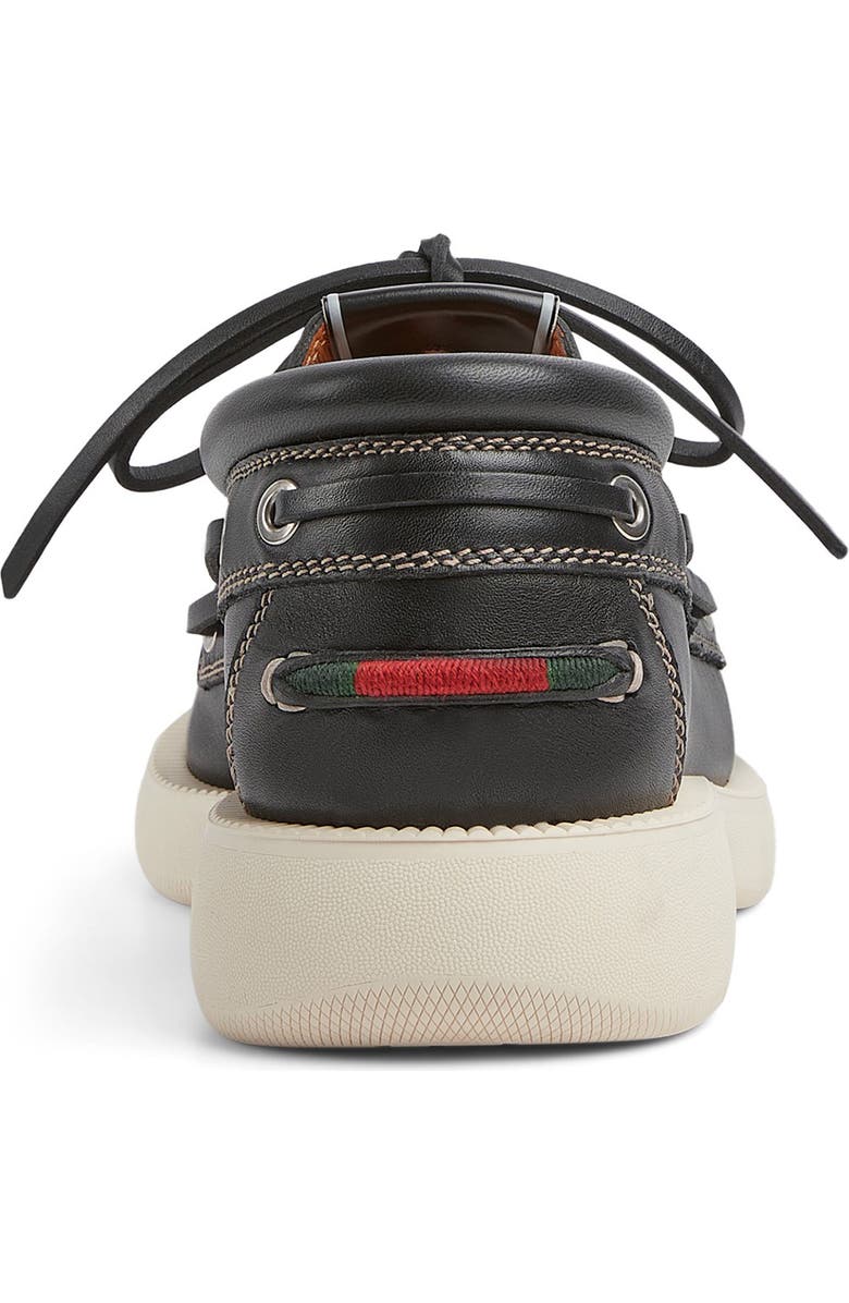 Gucci Kaveh Boat Shoe, Alternate, color, Black