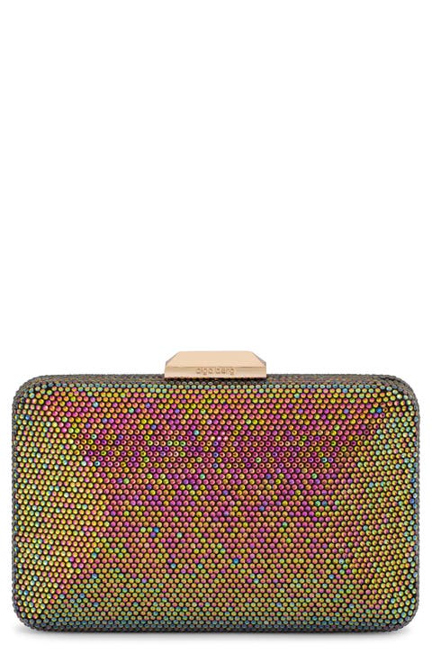 Edith Iridescent Frame Clutch