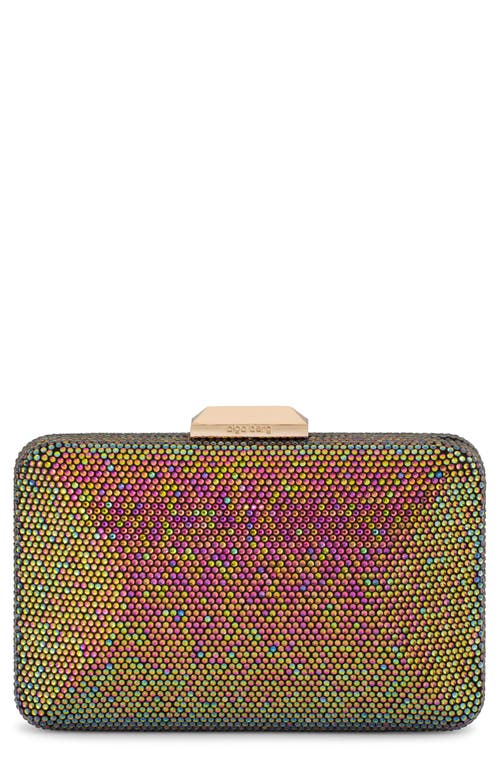 Olga Berg Edith Iridescent Frame Clutch In Multi