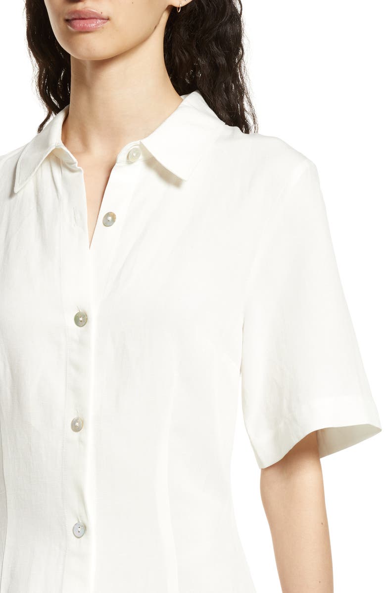 & Other Stories Shell Button Midi Shirtdress, Alternate, color,