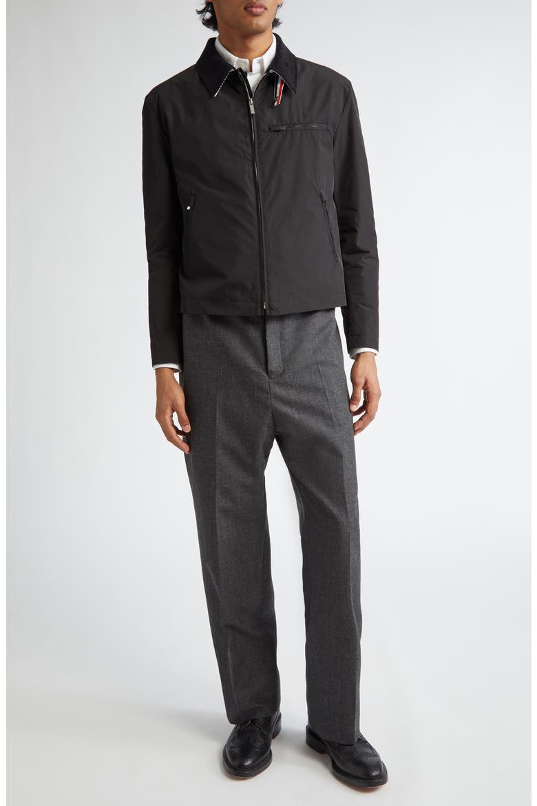 Concealed Placket Golf Jacket, Alternate, color, BLACK