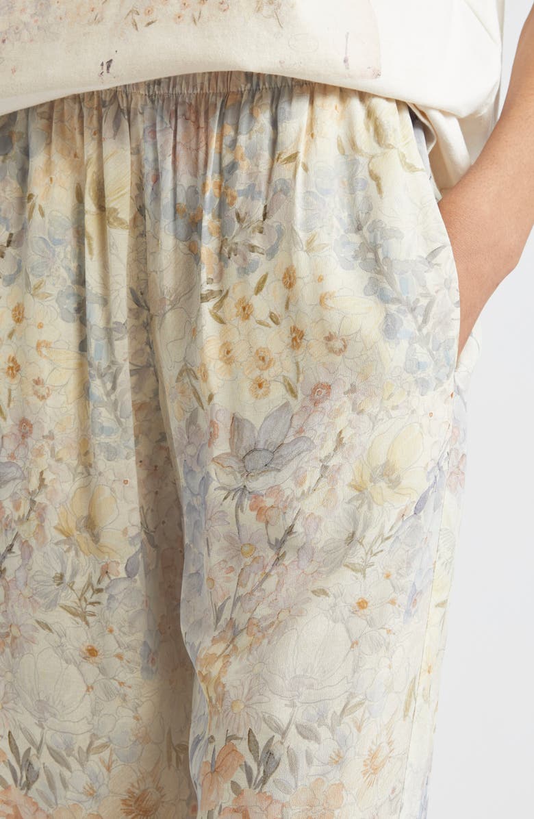 Golden Goose Journey Floral Wide Leg Pants, Alternate, color,