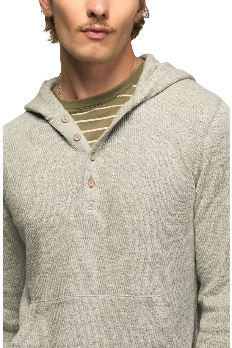 Birdseye Thermal Hoodie, Alternate, color, HEATHER GREY