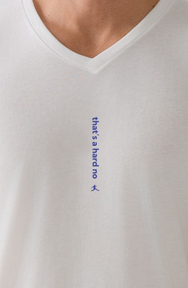 BORED REBEL That's a Hard No V-Neck Graphic Undershirt, Alternate, color, White