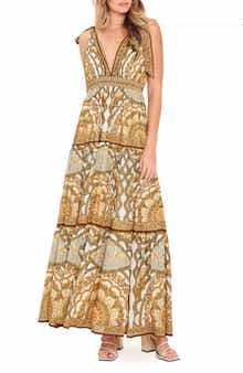 Shoulder Tie Maxi Dress