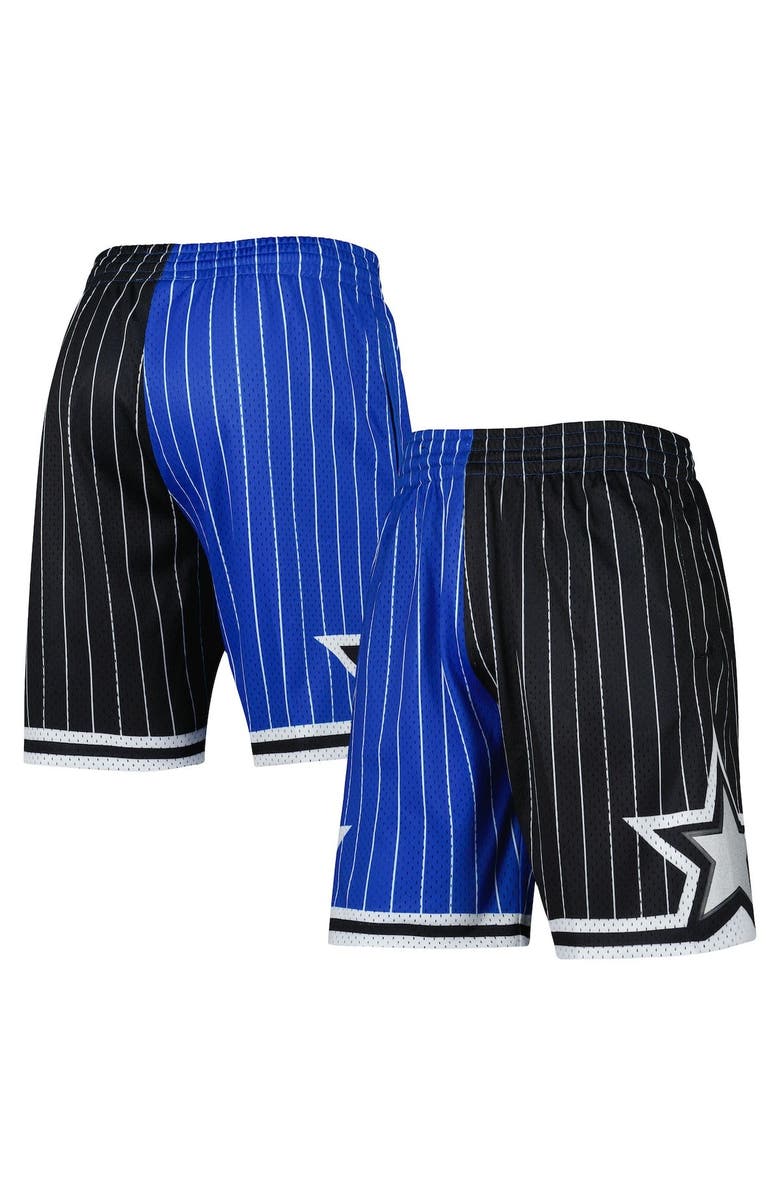Mitchell & Ness Men's Mitchell & Ness Blue/Black Orlando Magic Hardwood Classics 1994 Split Swingman Shorts, Main, color, Blue