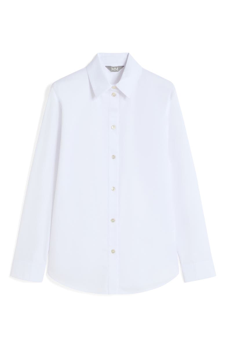 MM by Max Mara Veloce Cotton Shirt, Alternate, color, Optical White