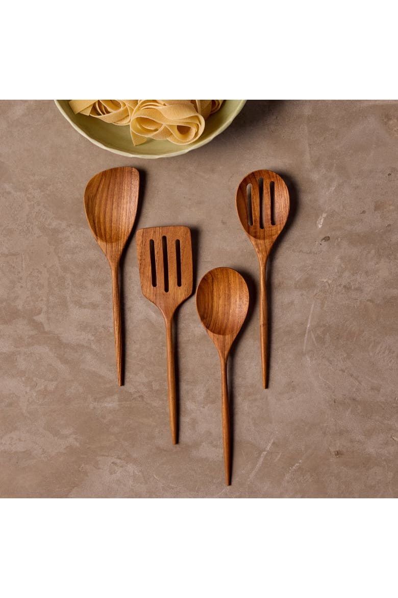 Padma Teak Mini Kitchen Utensils - Set of 4, Alternate, color, Teak