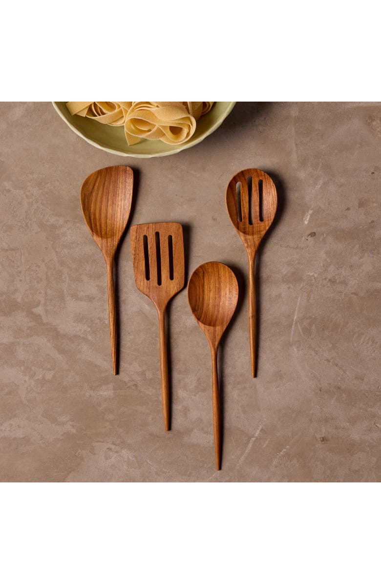 Be Home Padma Teak Mini Kitchen Utensils - Set of 4, Alternate, color, Teak