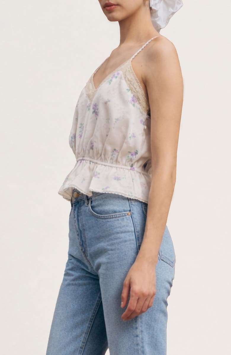 MAUDE CLUB Jarvis Floral Peplum Top, Alternate, color, Blossom Print