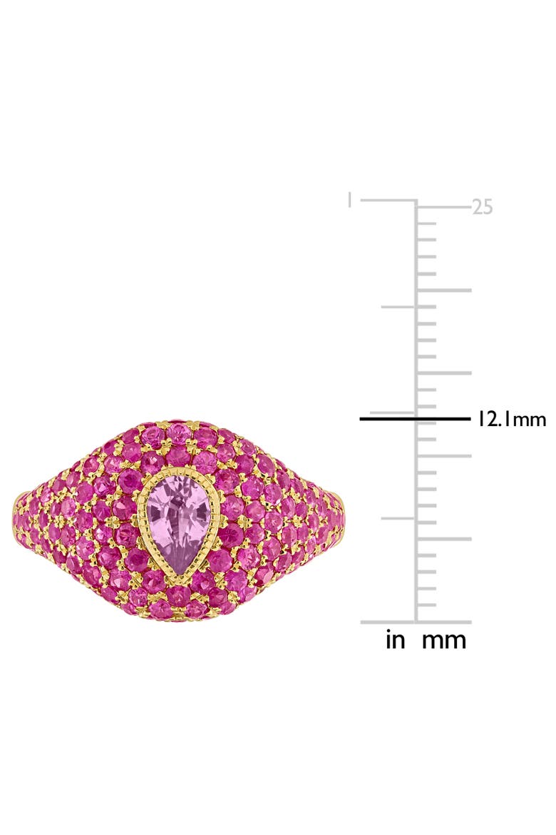 Pink Sapphire Pear Cluster Cocktail Ring 14k, Alternate, color, Pink Sapphire