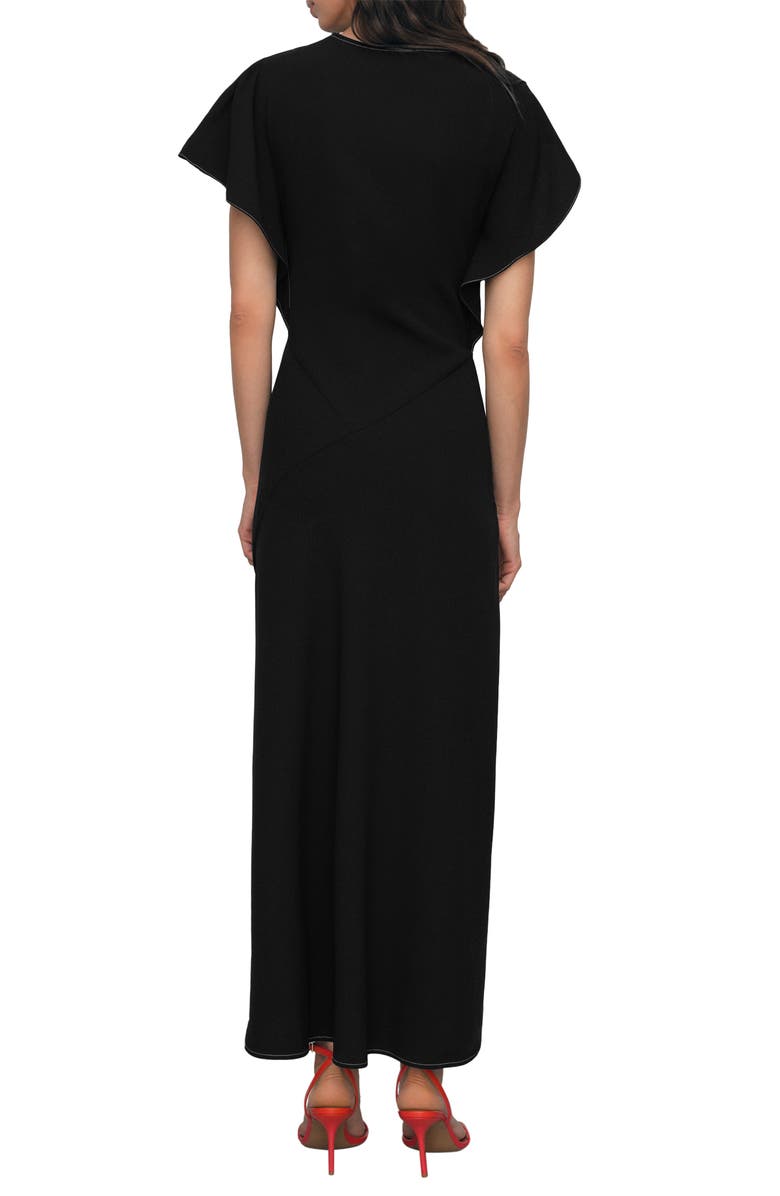Reiss Saskia Asymmetric Maxi Dress, Alternate, color, Black