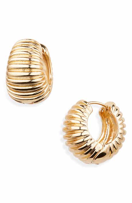 Tasha Rib Huggie Hoop Earrings