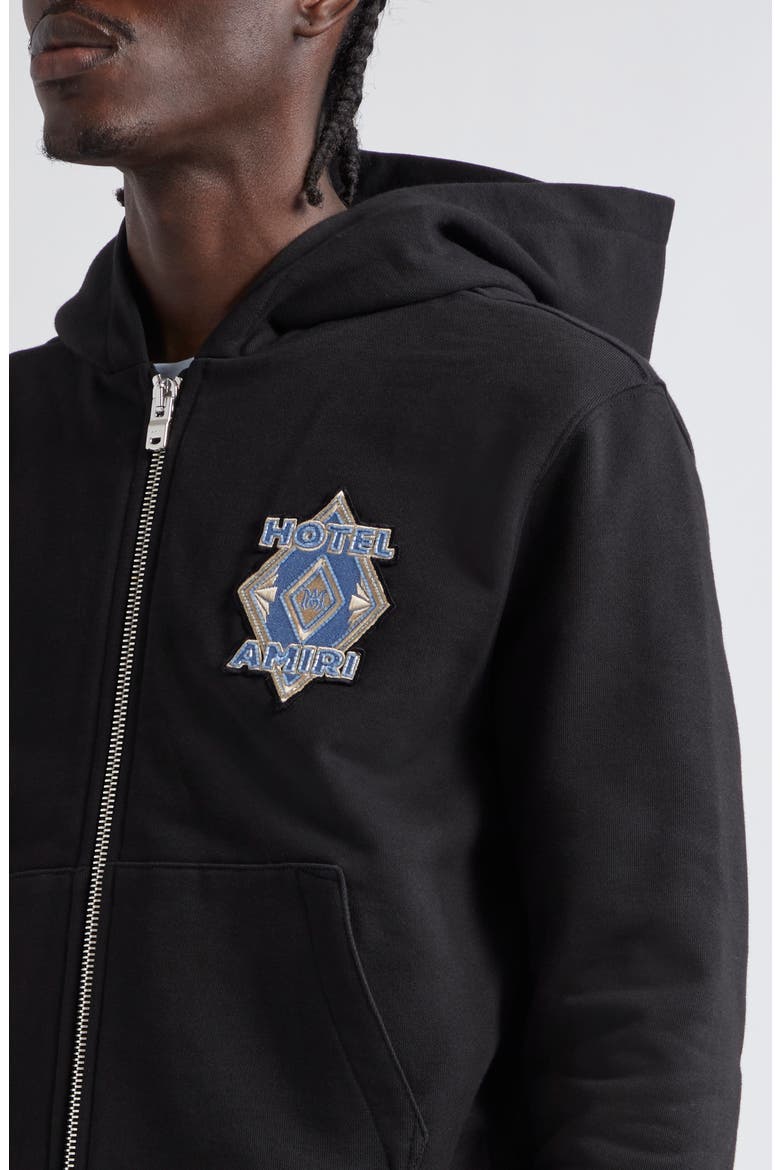 Hotel Zip Hoodie, Alternate, color, BLACK