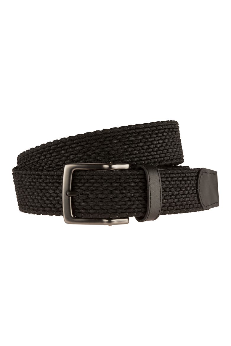 Stretch Woven Belt, Main, color, BLACK