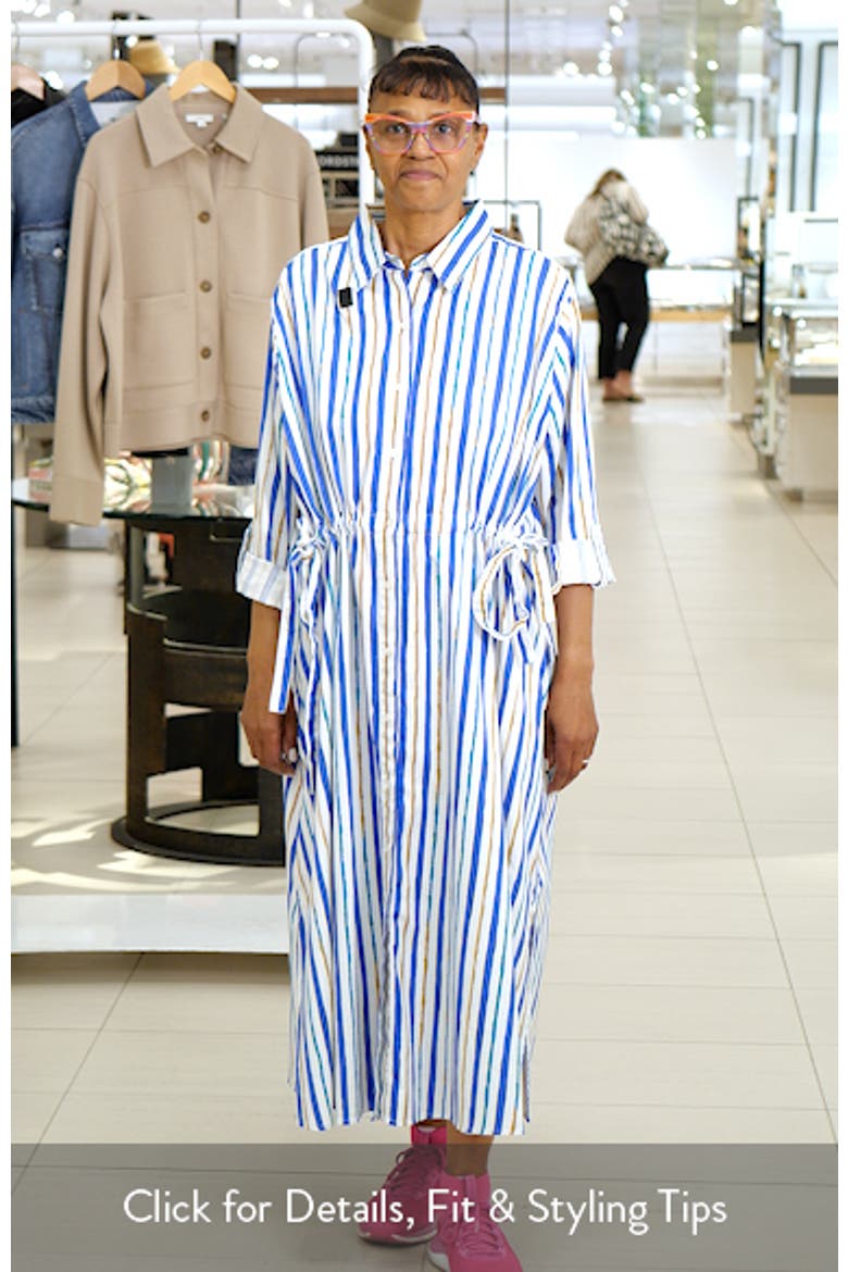 Jamie Oasis Stripe Long Sleeve Shirtdress video