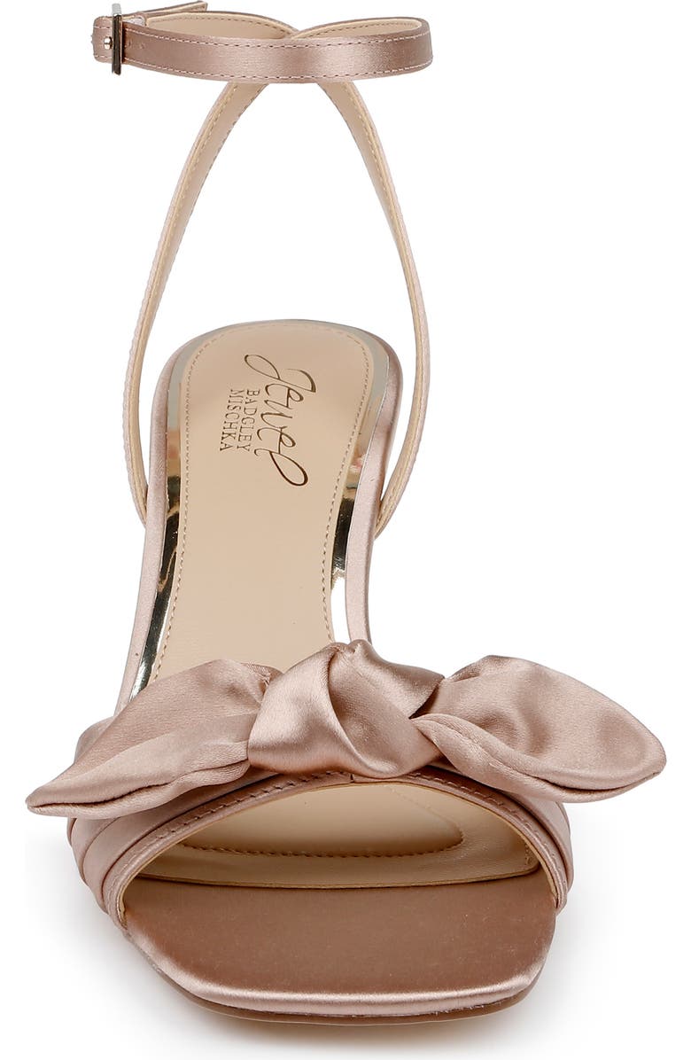 Jewel Badgley Mischka Emeli Ankle Strap Sandal, Alternate, color, Beige Satin