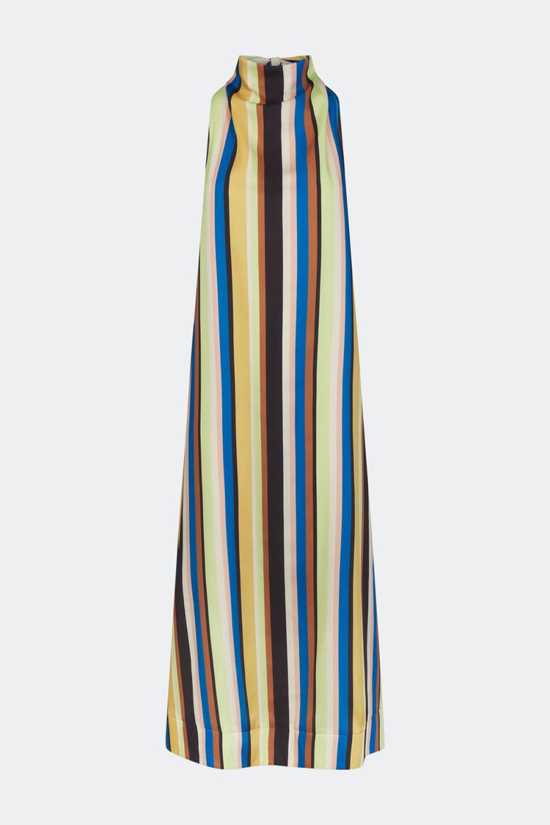 Mona Twill Dress, Alternate, color, Ocean Stripe