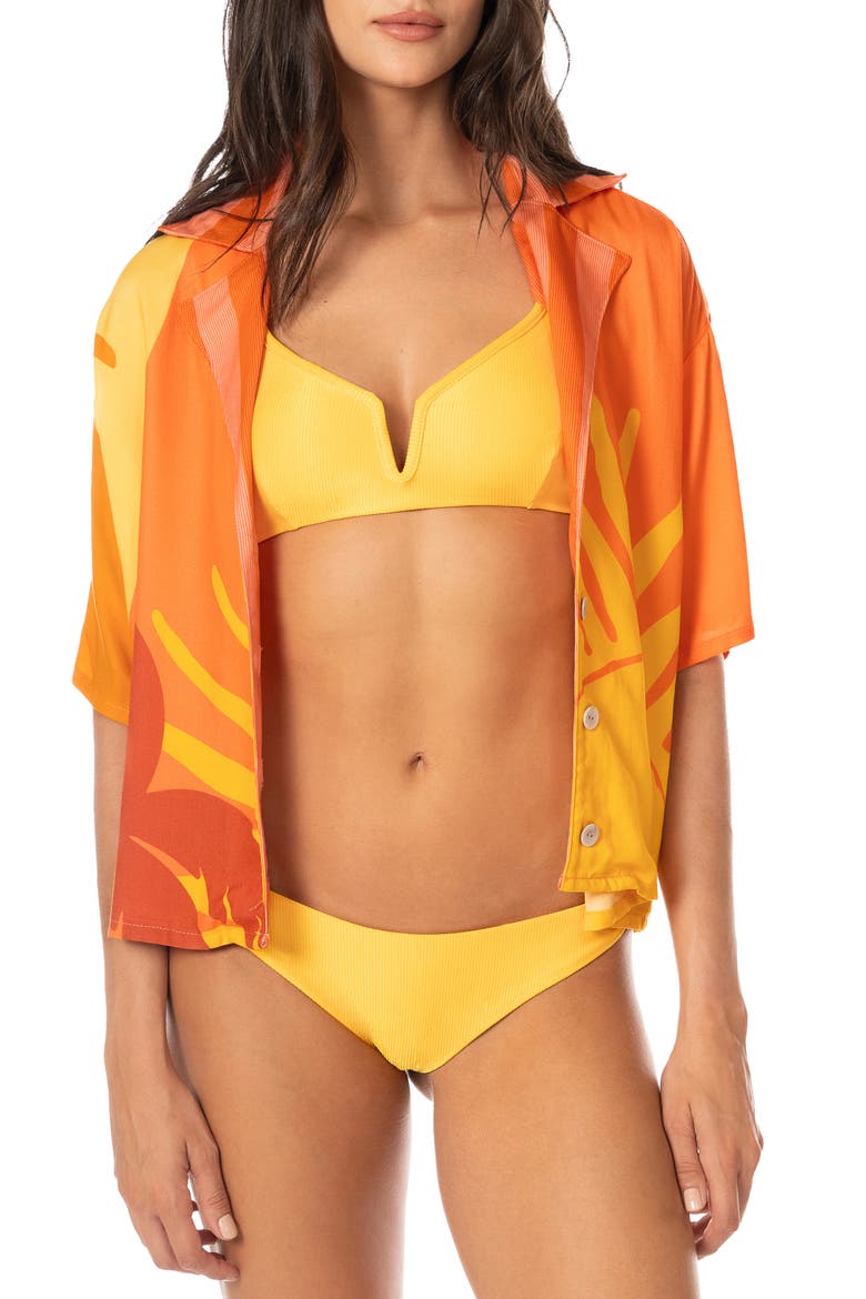 Instintc Octavia Cover-Up Shirt, Main, color, OPEN ORANGE