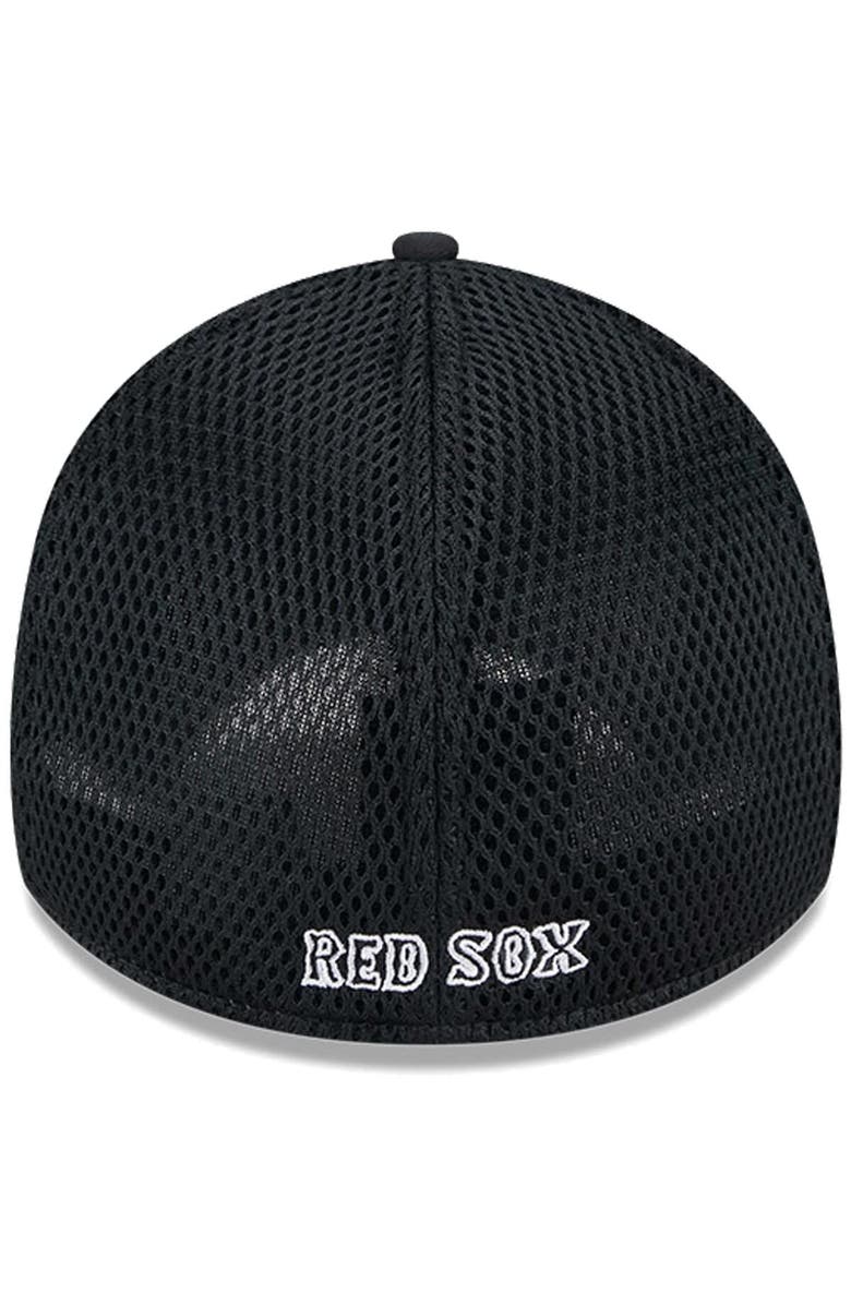 New Era Men's New Era Boston Red Sox Evergreen Black & White Neo 39THIRTY Flex Hat, Alternate, color, Black