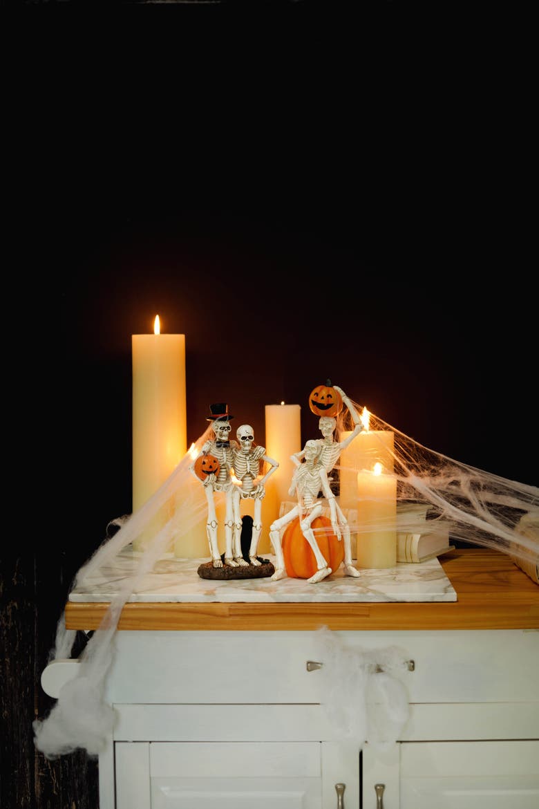 Skeleton Pals Figurine, Alternate, color, Orange
