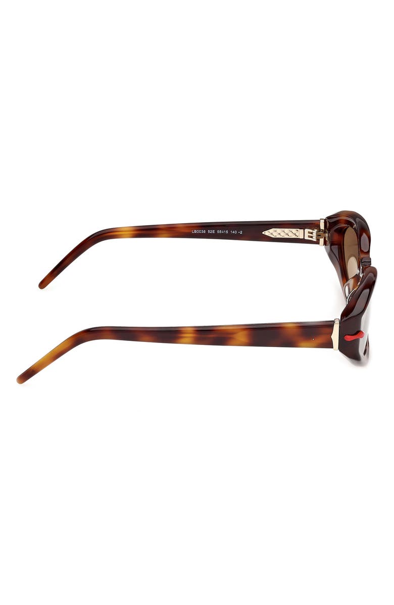 Christian Louboutin 55mm Cat Eye Sunglasses, Alternate, color, Classic Havana / Gold / Zeiss