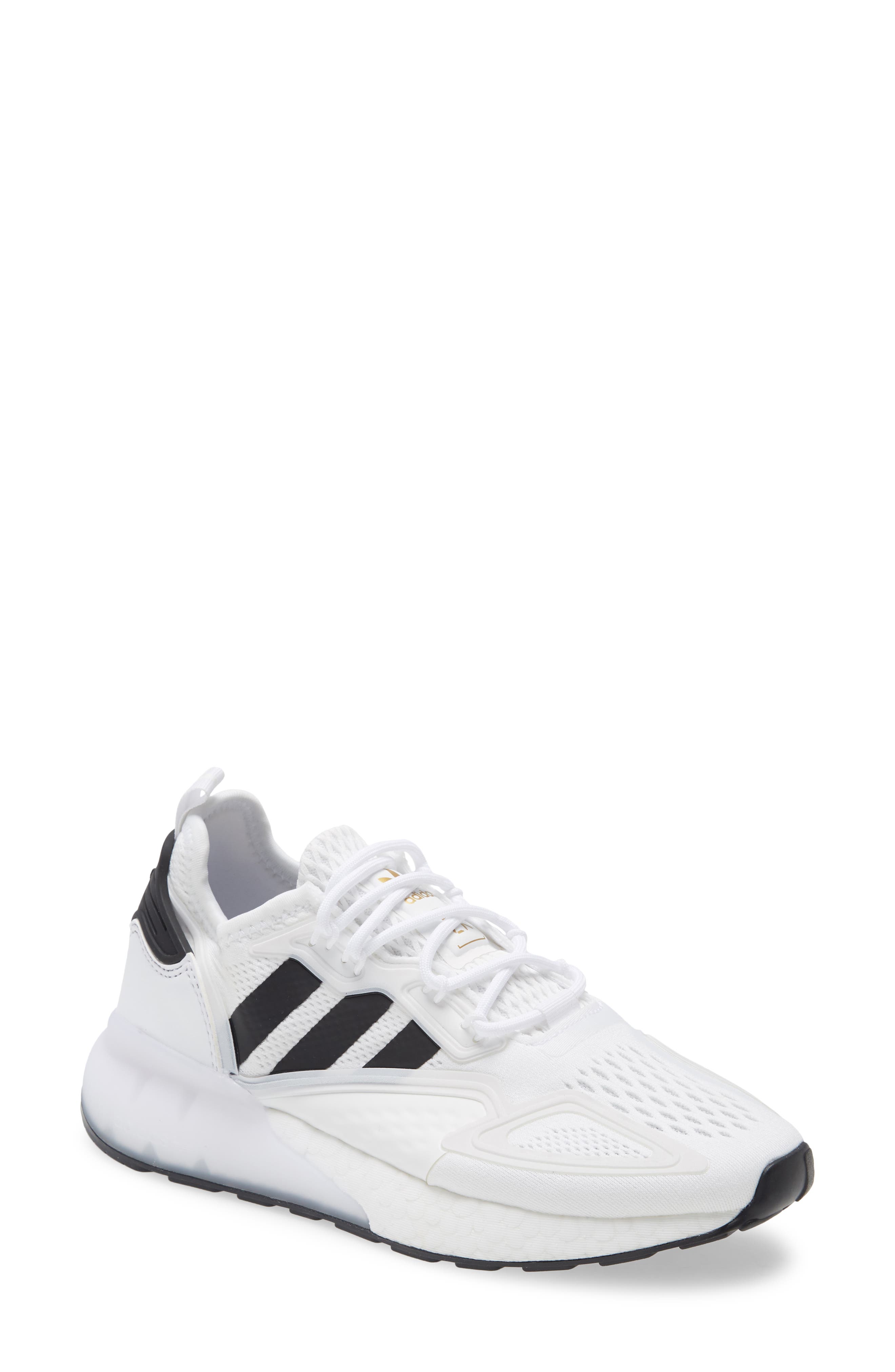 adidas ZX 2K Boost Sneaker, Main, color, White/ Core Black/ Gold
