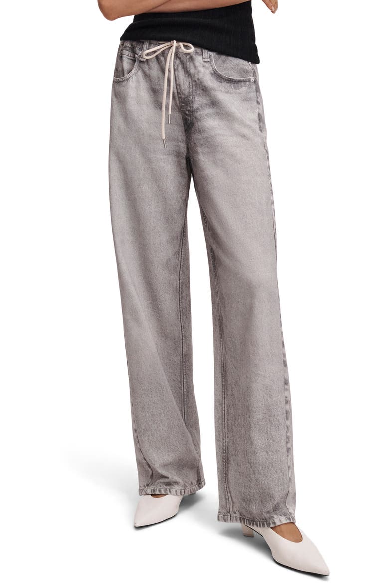 rb Miramar Pull-On Wide Leg Cotton Terry Sweatpant Jeans, Main, color, ICY GREY