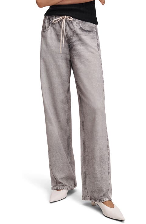 rb Miramar Pull-On Wide Leg Cotton Terry Sweatpant Jeans